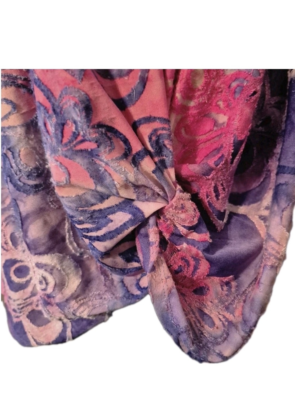 Ruby Rd. Pink & Purple Floral Tie-Front Tunic - Picture 3 of 10